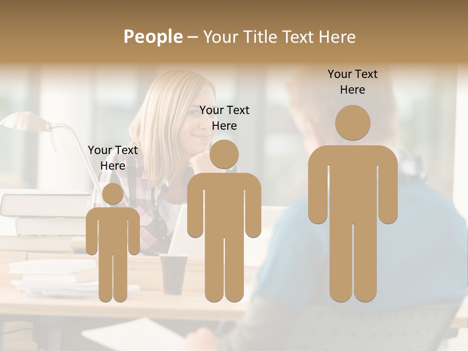Holding Two Sitting PowerPoint Template