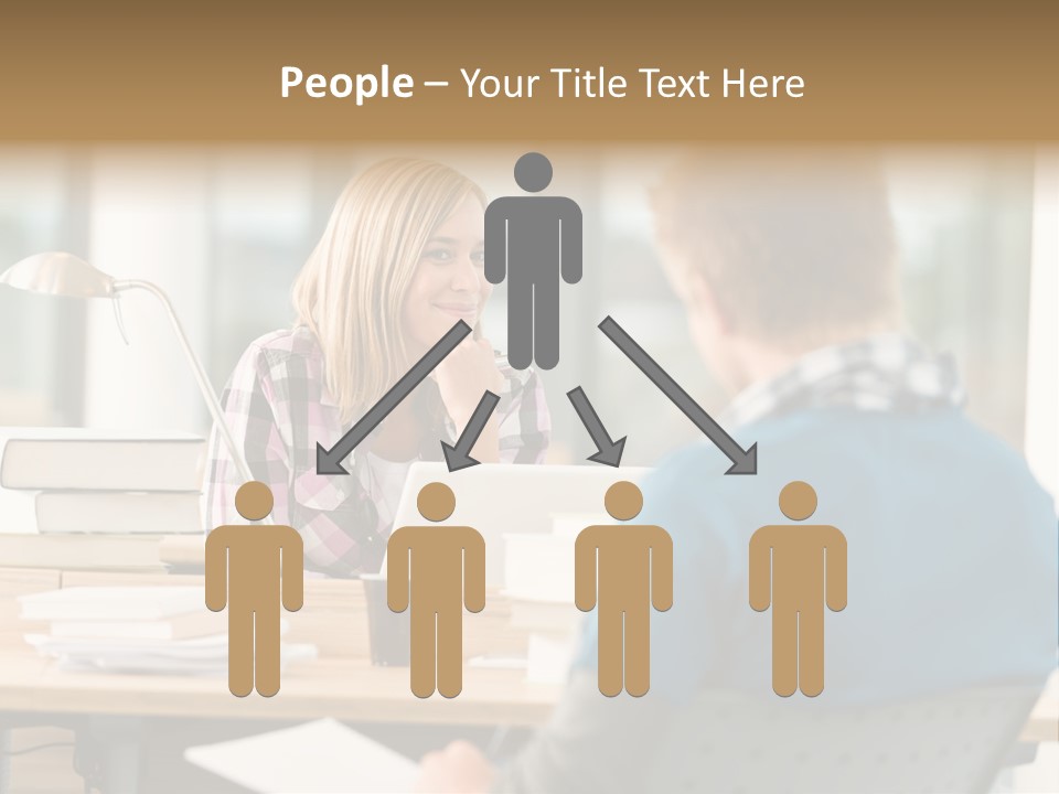 Holding Two Sitting PowerPoint Template