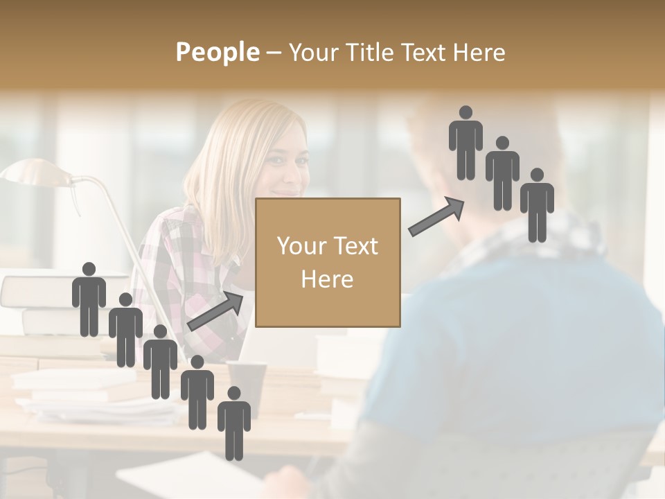 Holding Two Sitting PowerPoint Template
