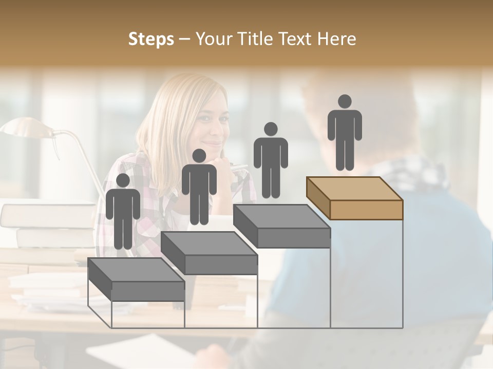 Holding Two Sitting PowerPoint Template