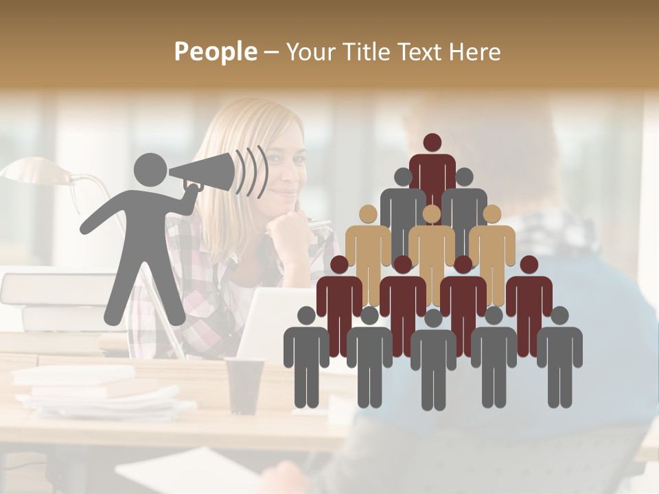 Holding Two Sitting PowerPoint Template