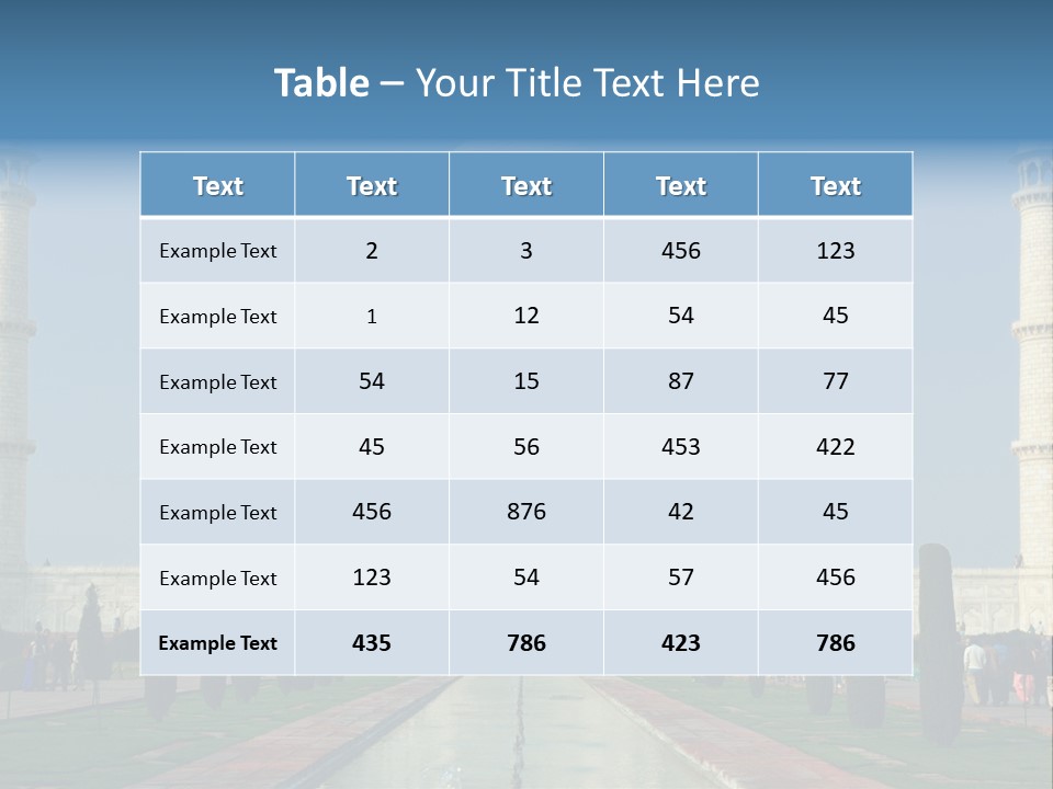 Table Toon Corporation PowerPoint Template