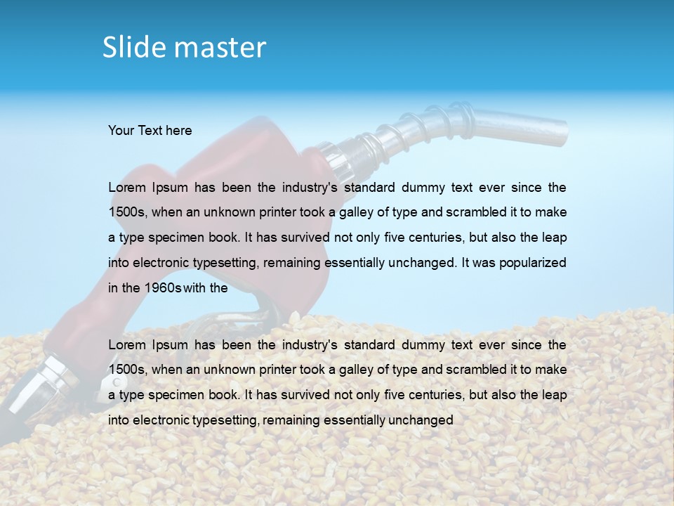 Corn Biomass Biofuel PowerPoint Template