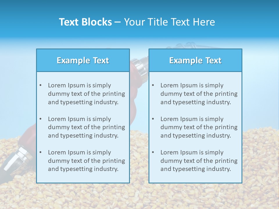 Corn Biomass Biofuel PowerPoint Template