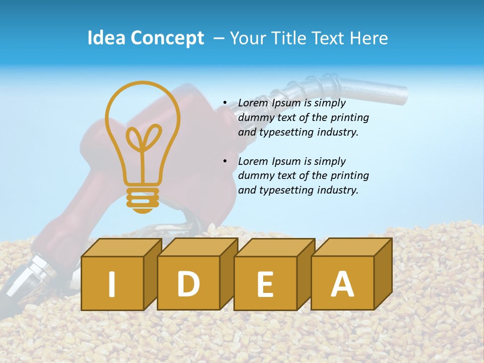Corn Biomass Biofuel PowerPoint Template