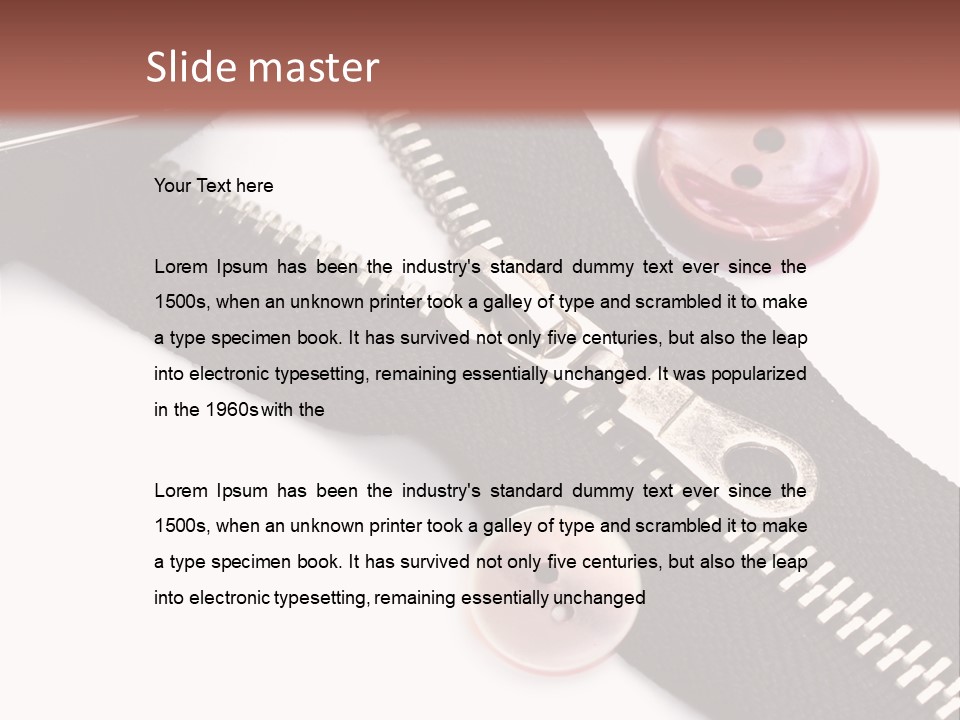 Sew Linen Needlework PowerPoint Template