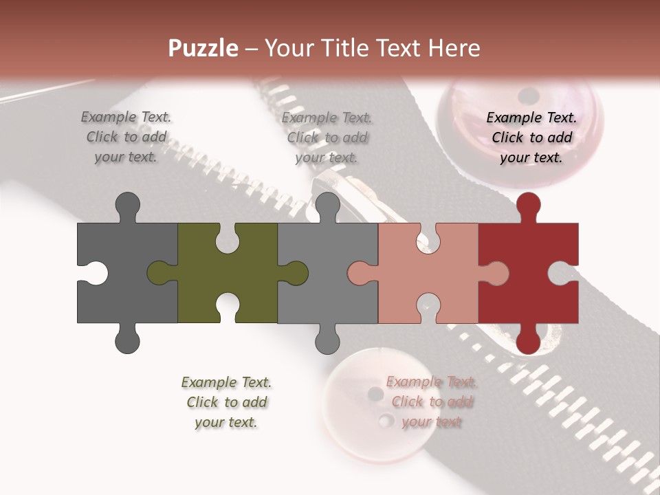 Sew Linen Needlework PowerPoint Template