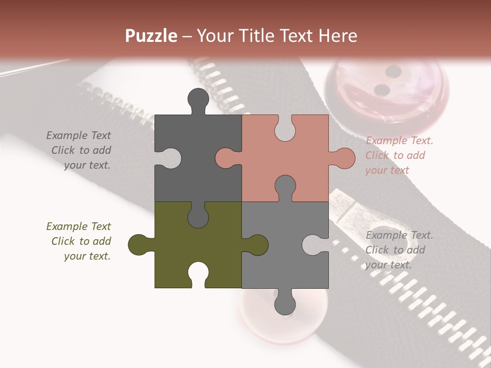 Sew Linen Needlework PowerPoint Template