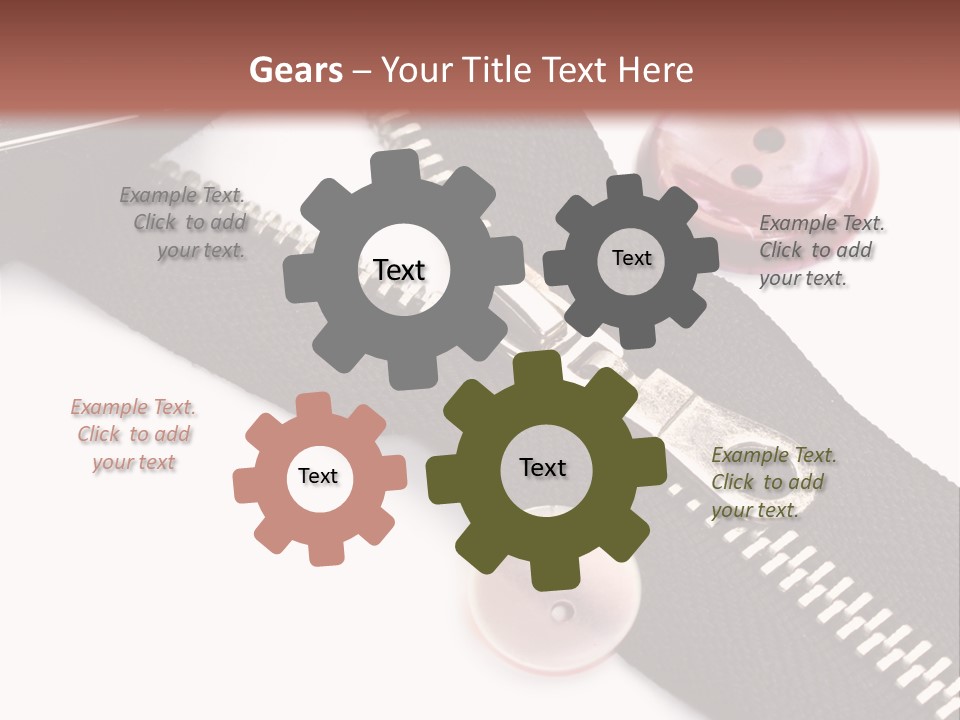 Sew Linen Needlework PowerPoint Template