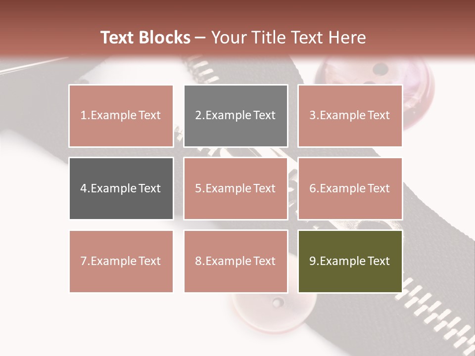 Sew Linen Needlework PowerPoint Template