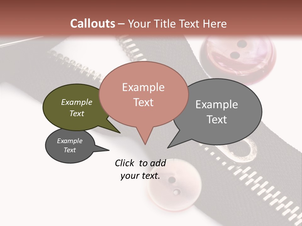 Sew Linen Needlework PowerPoint Template