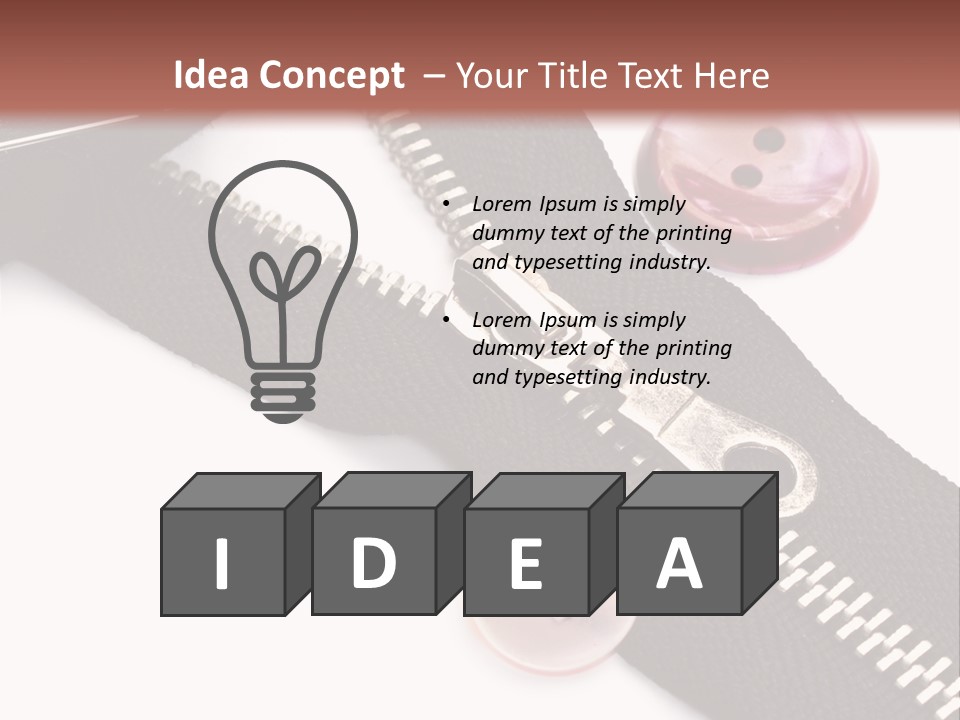 Sew Linen Needlework PowerPoint Template