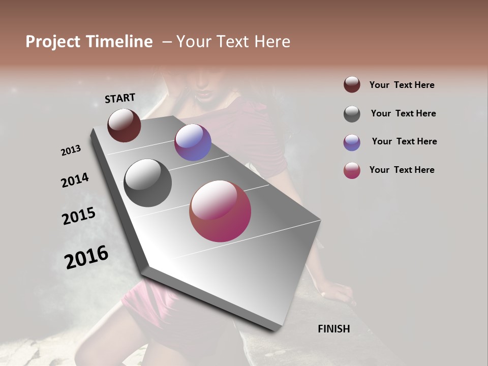 Shopping Fog Hairstyle PowerPoint Template