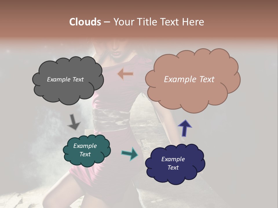 Shopping Fog Hairstyle PowerPoint Template