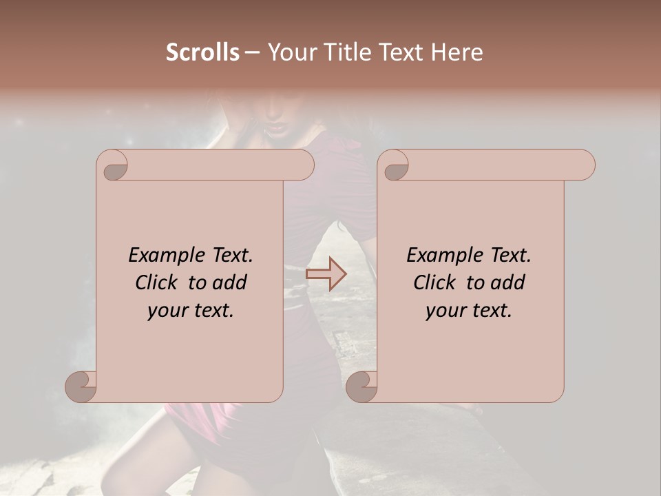Shopping Fog Hairstyle PowerPoint Template