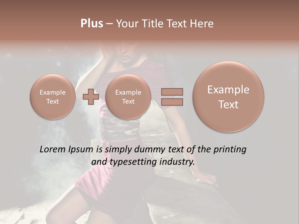Shopping Fog Hairstyle PowerPoint Template