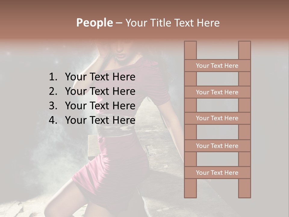 Shopping Fog Hairstyle PowerPoint Template