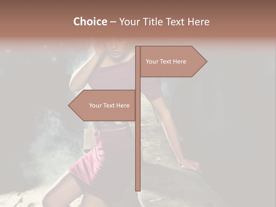 Shopping Fog Hairstyle PowerPoint Template