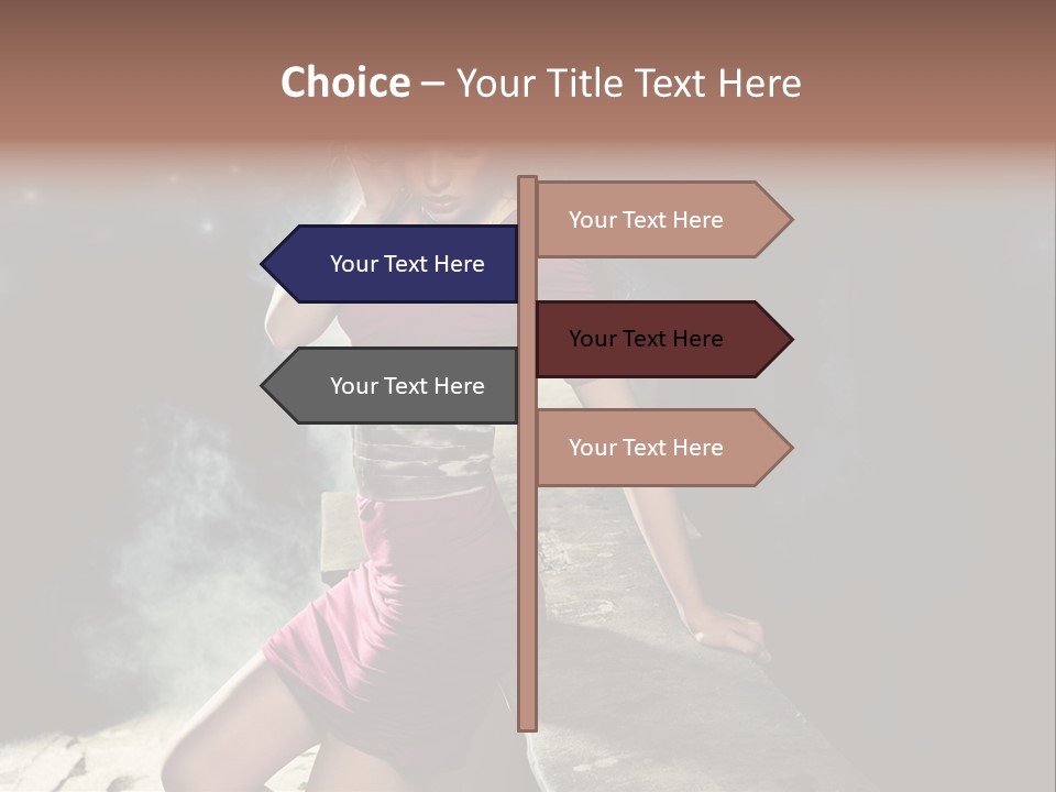 Shopping Fog Hairstyle PowerPoint Template