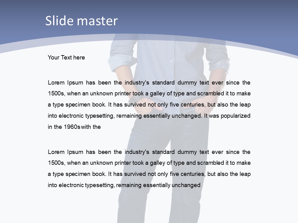 A Man Standing With His Hands In His Pockets PowerPoint Template