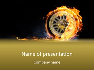 Vehicle Drive Black PowerPoint Template