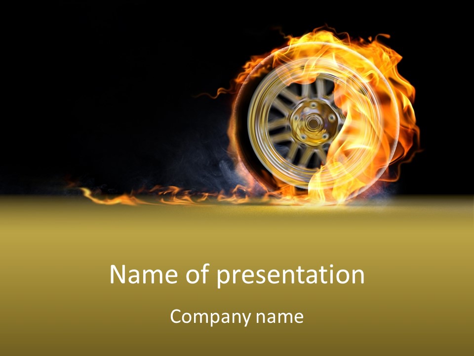 Vehicle Drive Black PowerPoint Template