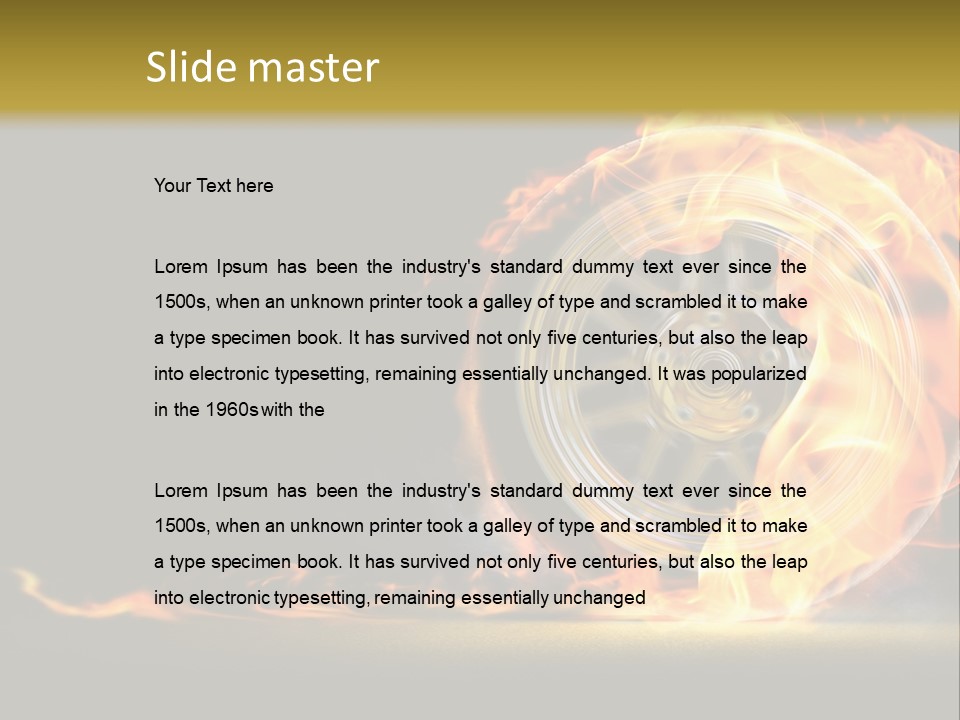 Vehicle Drive Black PowerPoint Template