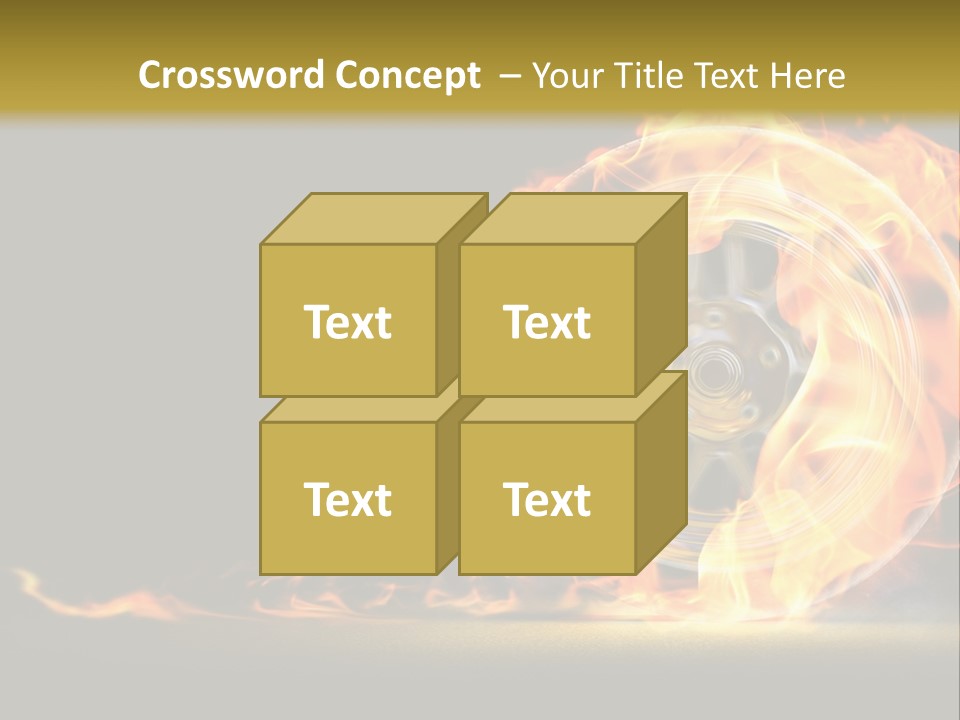Vehicle Drive Black PowerPoint Template