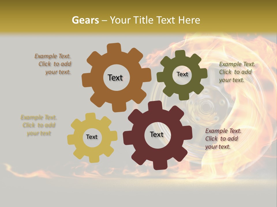 Vehicle Drive Black PowerPoint Template