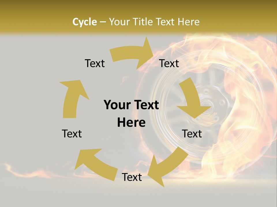 Vehicle Drive Black PowerPoint Template