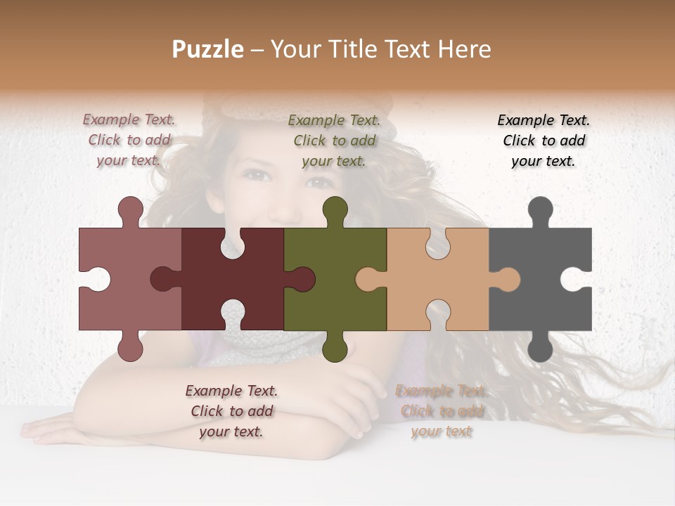 Cap Girl Curly PowerPoint Template