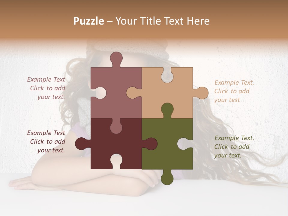 Cap Girl Curly PowerPoint Template