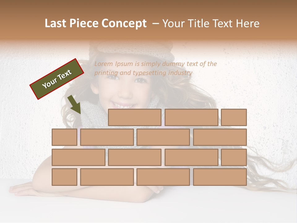 Cap Girl Curly PowerPoint Template