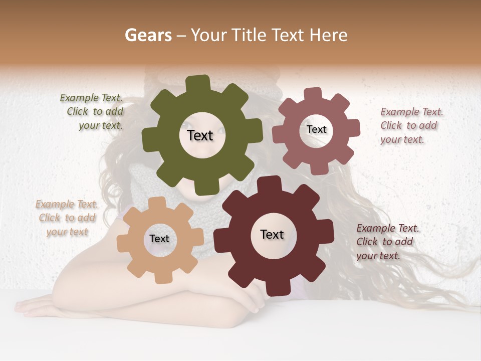 Cap Girl Curly PowerPoint Template