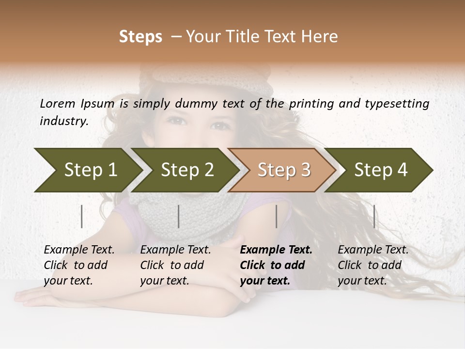 Cap Girl Curly PowerPoint Template