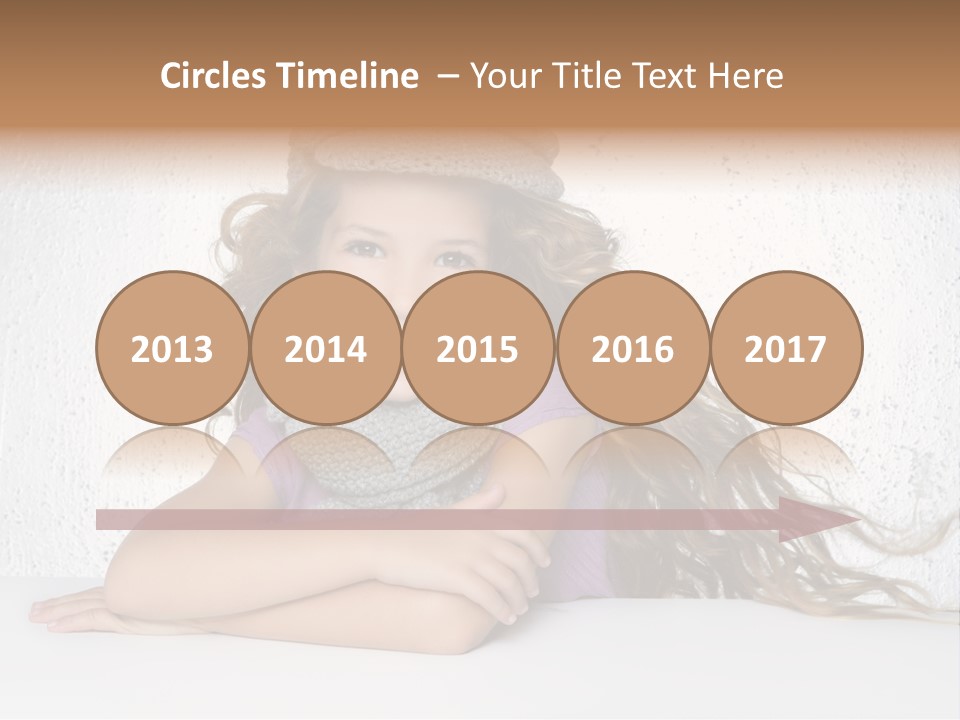 Cap Girl Curly PowerPoint Template