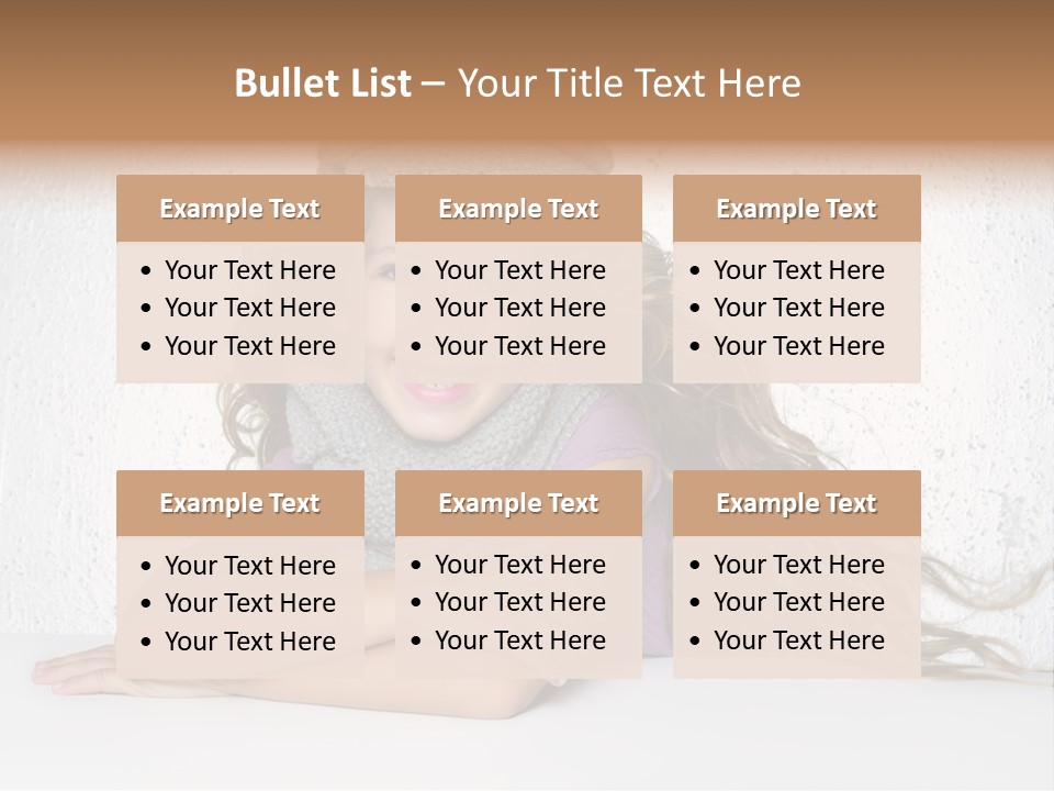 Cap Girl Curly PowerPoint Template