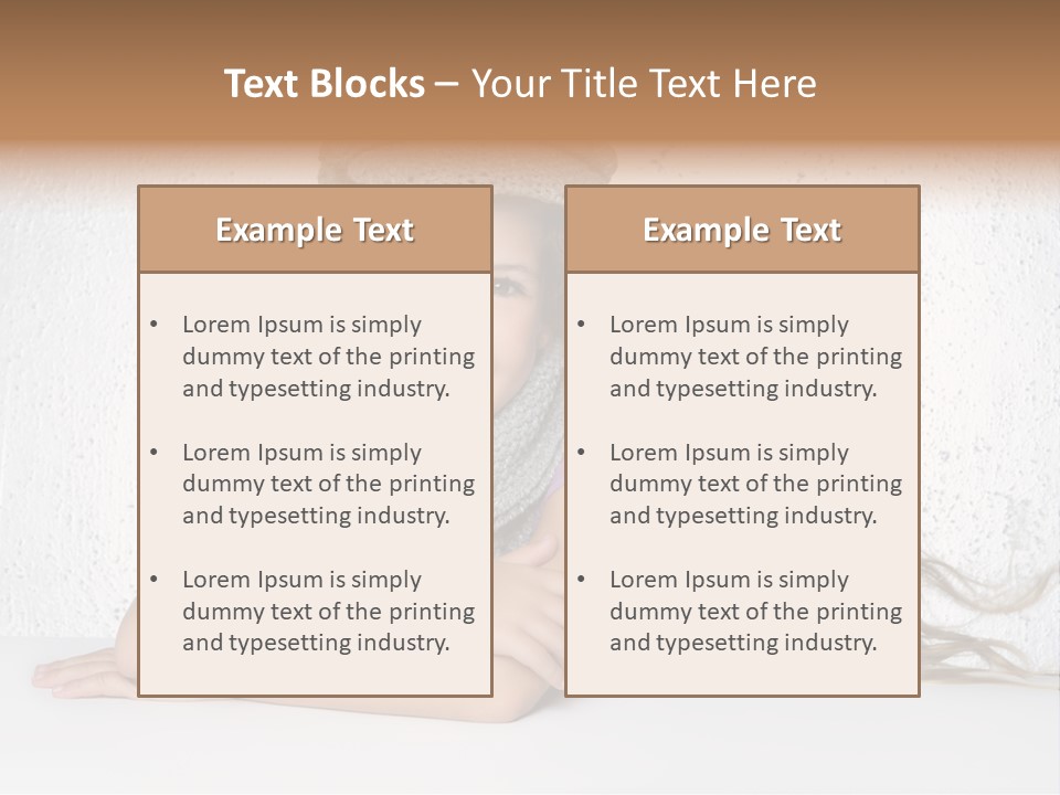 Cap Girl Curly PowerPoint Template