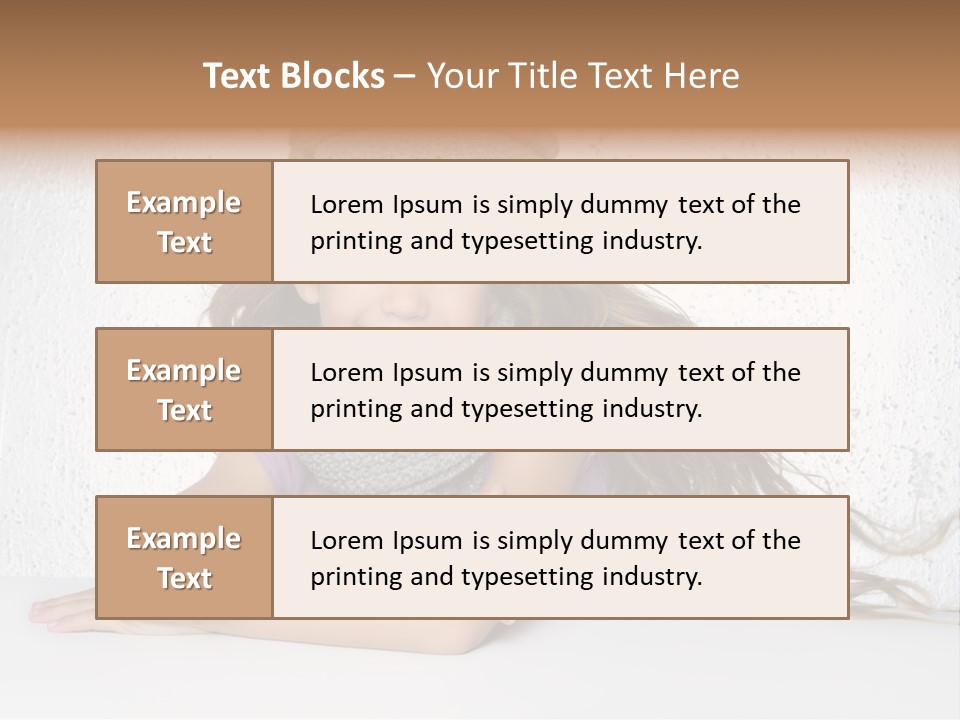 Cap Girl Curly PowerPoint Template