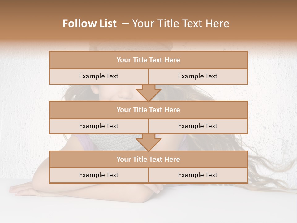 Cap Girl Curly PowerPoint Template