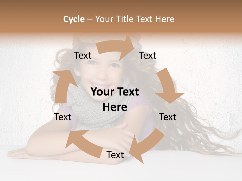 Cap Girl Curly PowerPoint Template