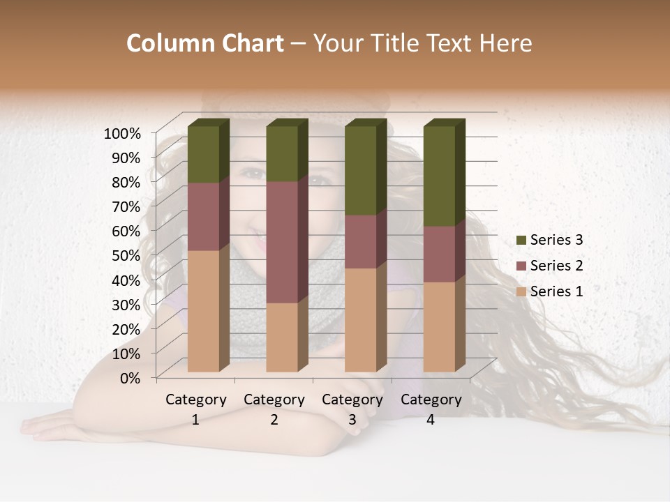 Cap Girl Curly PowerPoint Template