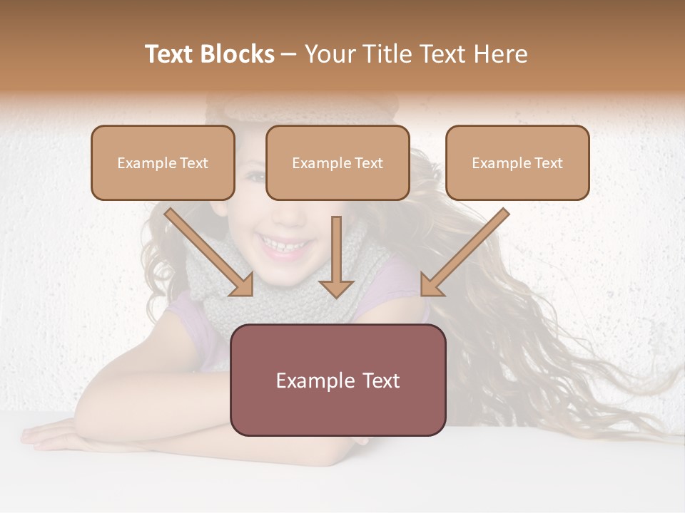 Cap Girl Curly PowerPoint Template