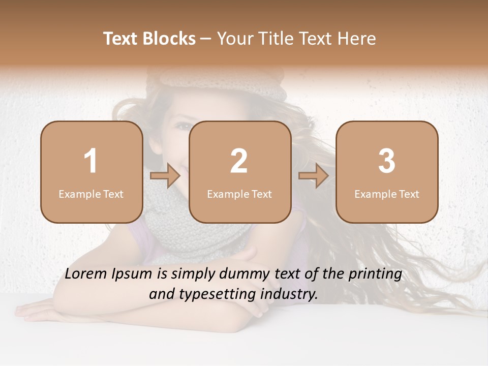 Cap Girl Curly PowerPoint Template