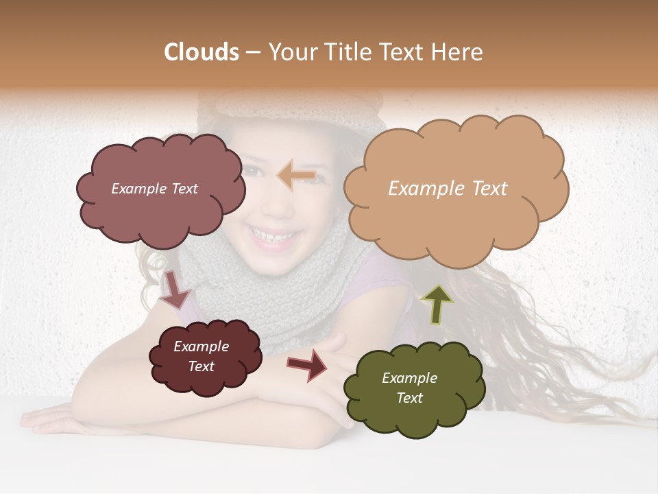 Cap Girl Curly PowerPoint Template