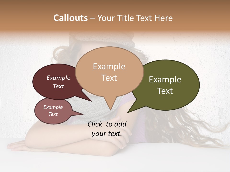 Cap Girl Curly PowerPoint Template