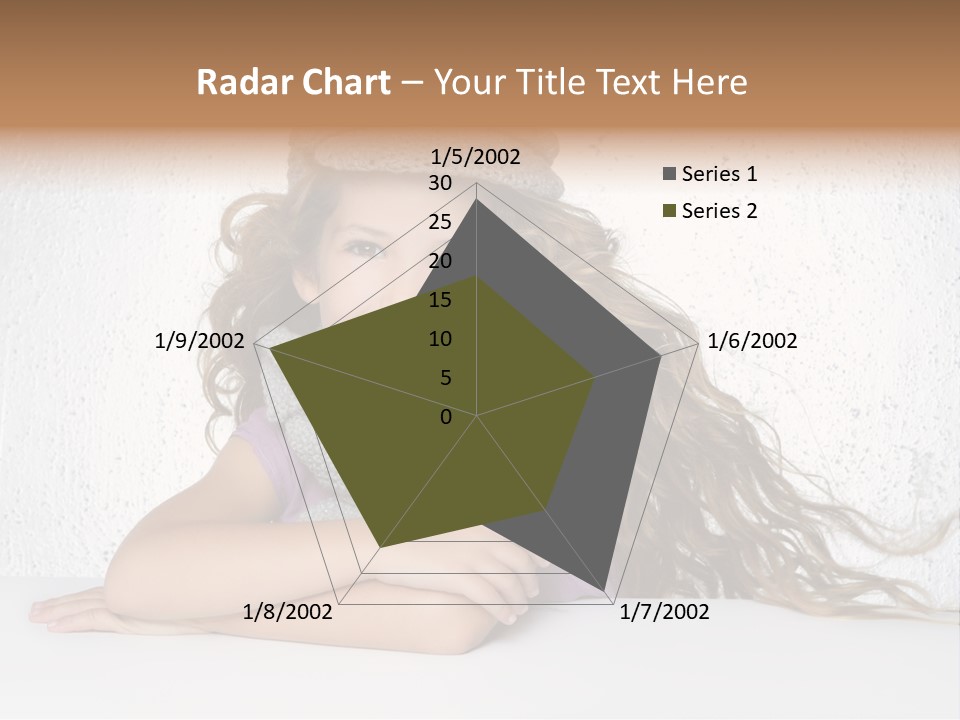 Cap Girl Curly PowerPoint Template