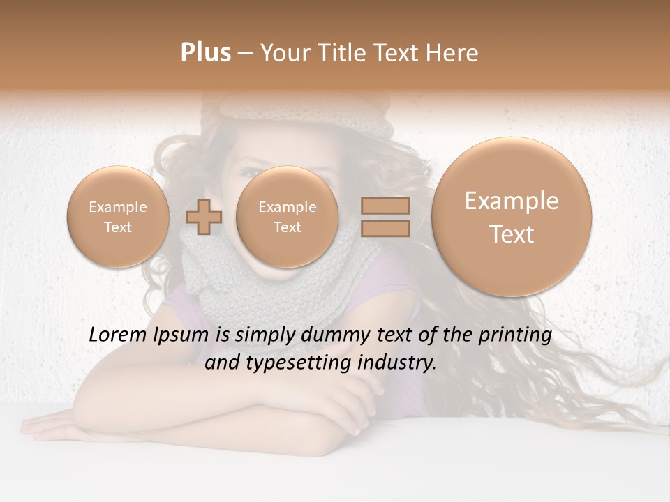 Cap Girl Curly PowerPoint Template