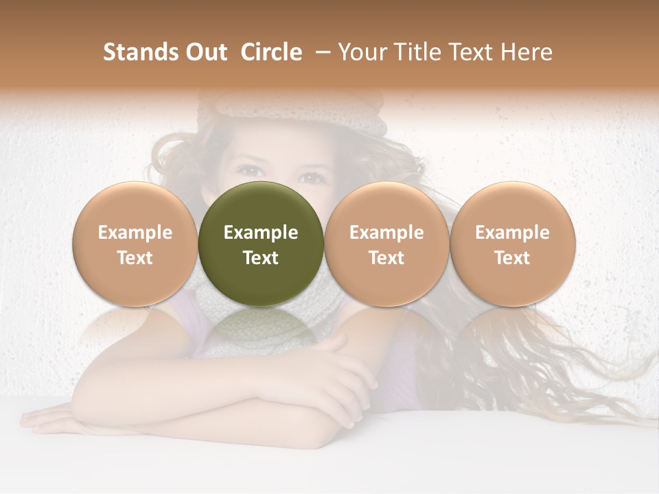 Cap Girl Curly PowerPoint Template