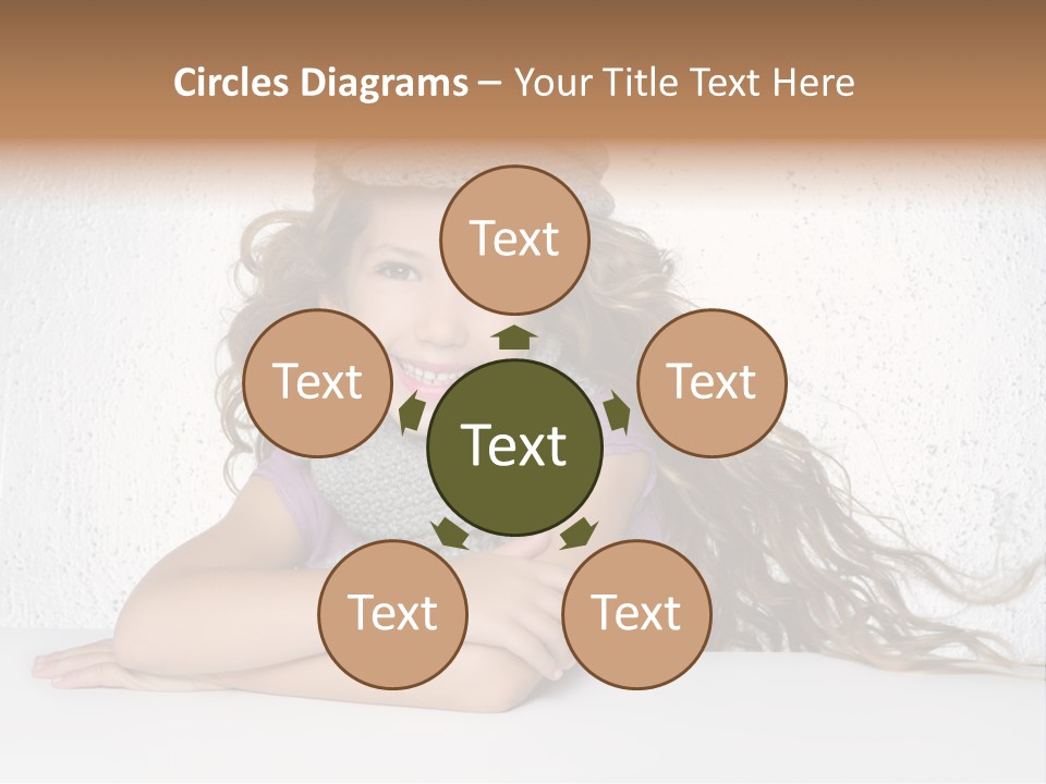 Cap Girl Curly PowerPoint Template